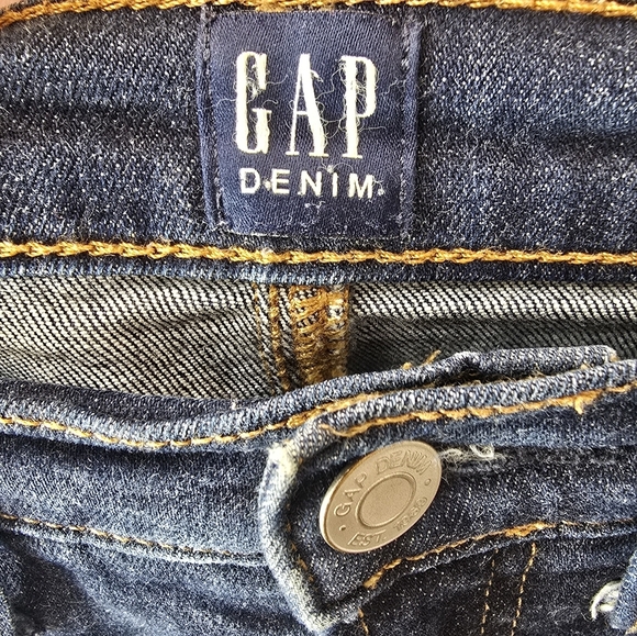 GAP True Skinny High Rise Jeans Women 25 Dark Wash Blue Stretch Denim Y2K Preppy - Picture 5 of 12